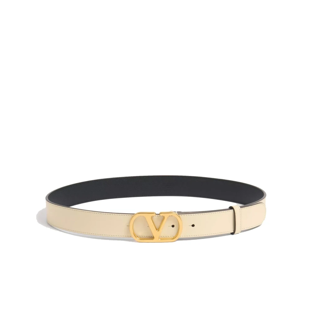 Valentino Garavani Women's White Vlogo Signature Reversible Belt