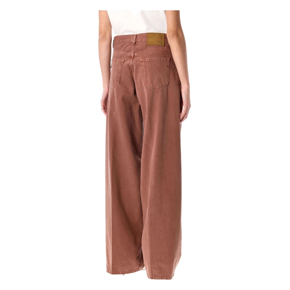Haikure Wide-leg Brick Jeans Red Dames