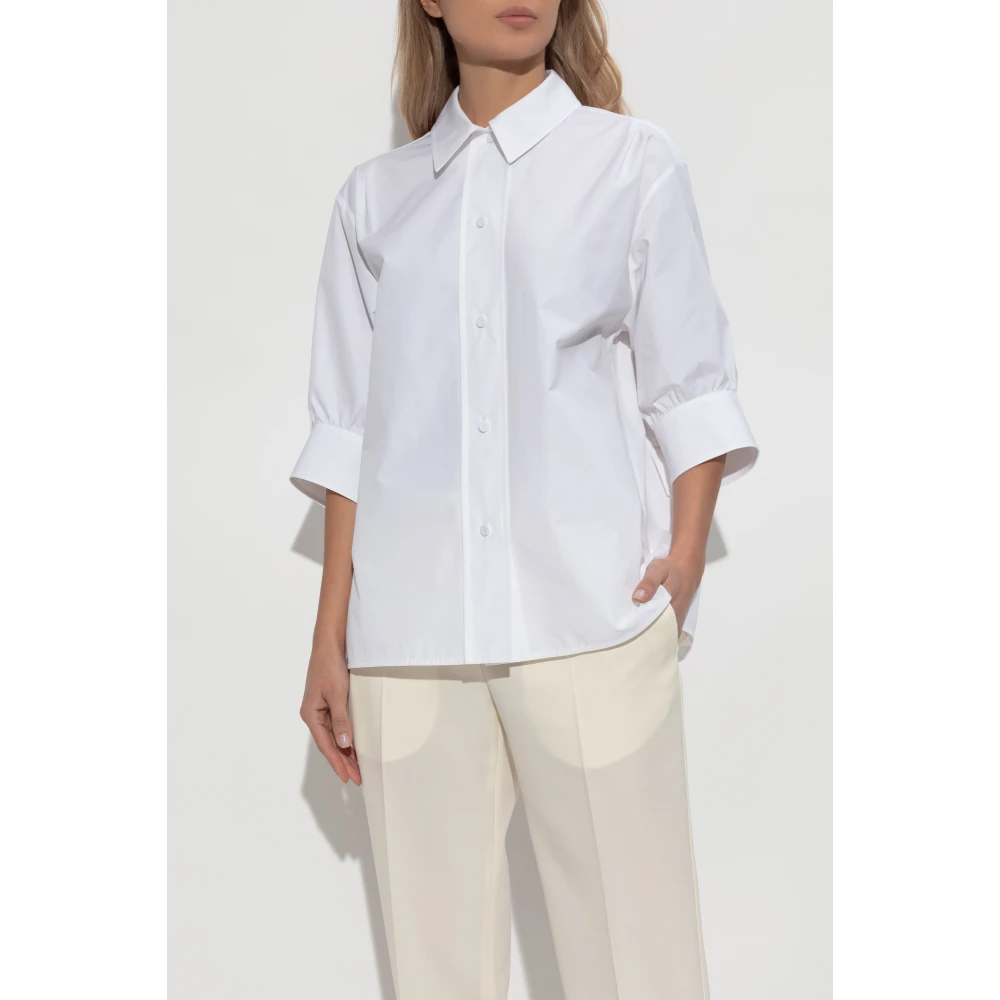 Jil Sander Kortemouwenshirt White Dames