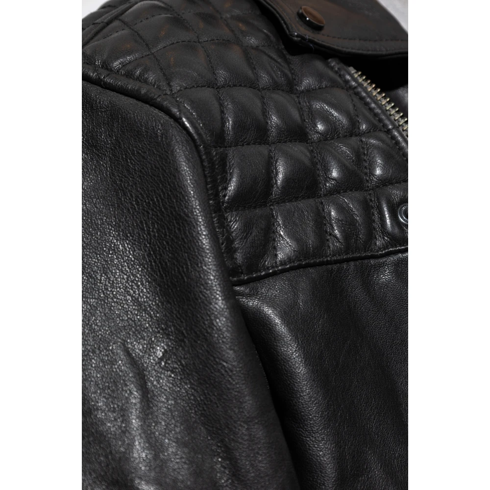 AllSaints Conroy Biker Lederen Jack Black Heren
