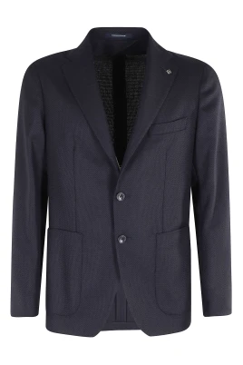 Hopsack Single-Breasted Jacket