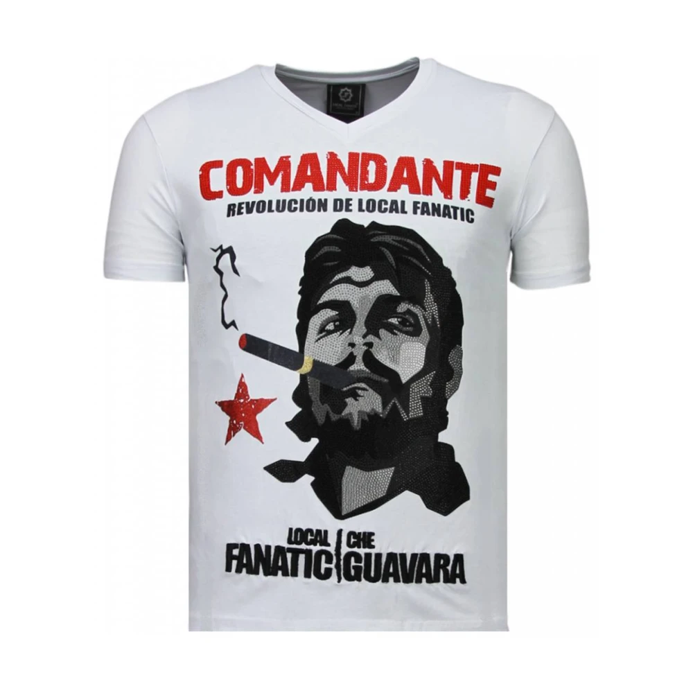 Che Guevara Comandante Rhinestone - Herre T-shirt - 5781W