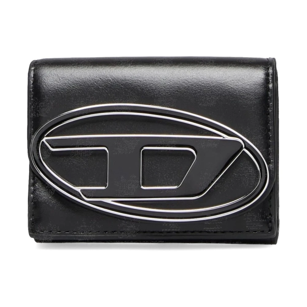 Diesel Damesportemonnee met muntvak synthetisch leer Black Dames