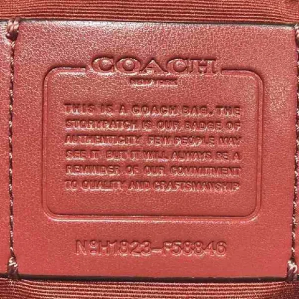 Coach Pre-owned Leather shoulder-bags Red Dames