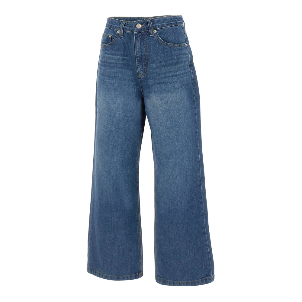 LOW Classic Wijde Pijp Denim Jeans voor Vrouwen Blue Dames