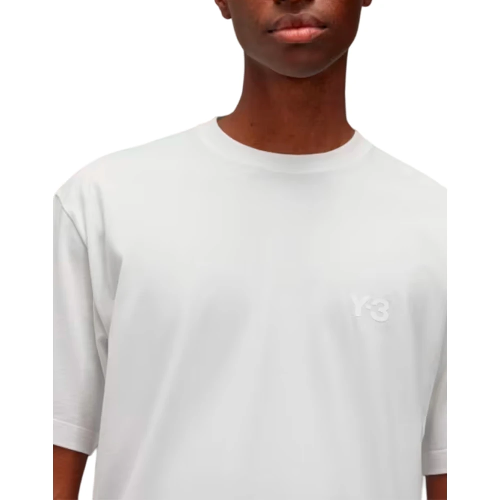 Y-3 Korte Mouw Logo T-shirt Regular Fit White Heren