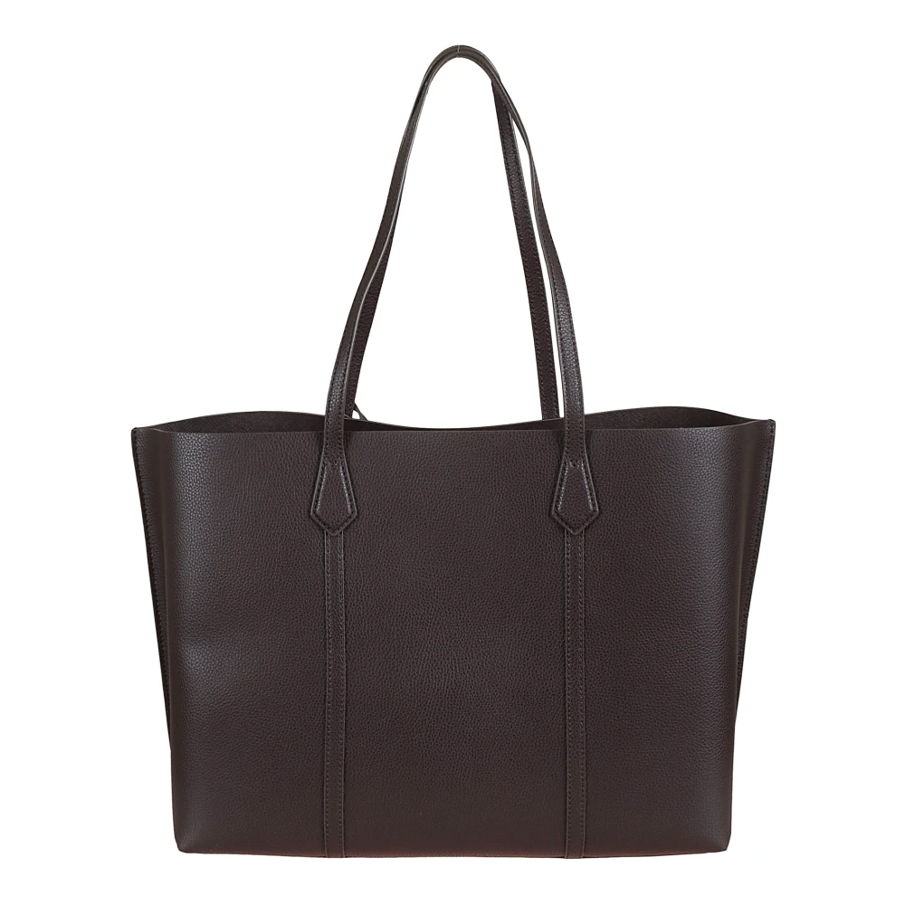 TORY BURCH Bordeaux Hammered Leather Shopping Bag Brown Dames