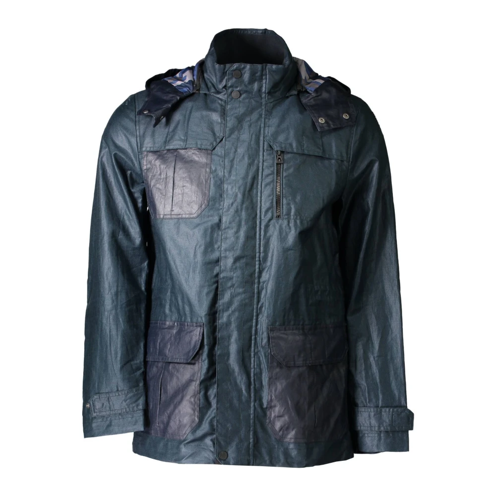 Geox Groene Jack met Lange Mouwen en Capuchon Green Heren