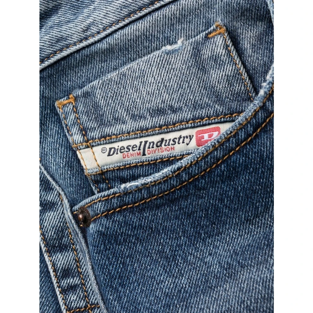 Diesel Casual Blauwe Straight Jeans Blue Heren