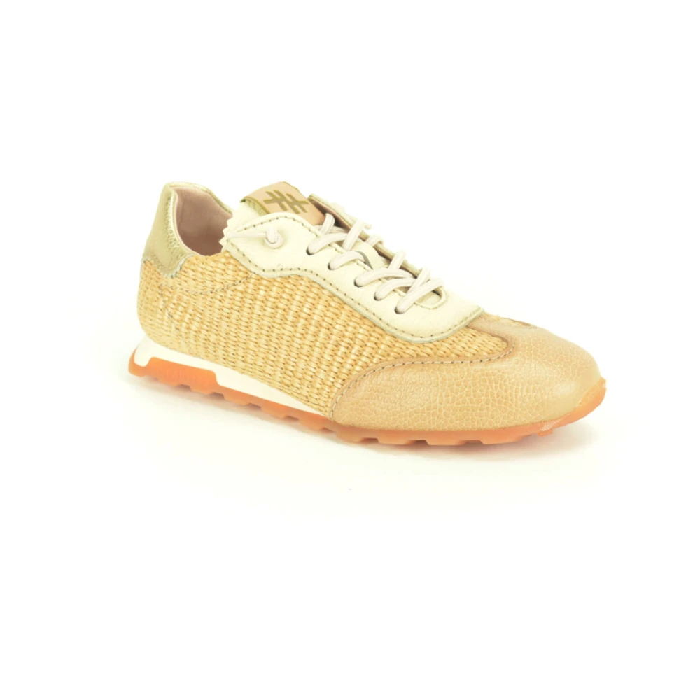 Hispanitas Raffia Sneaker N fijneZ Dames Schoenen Bruin