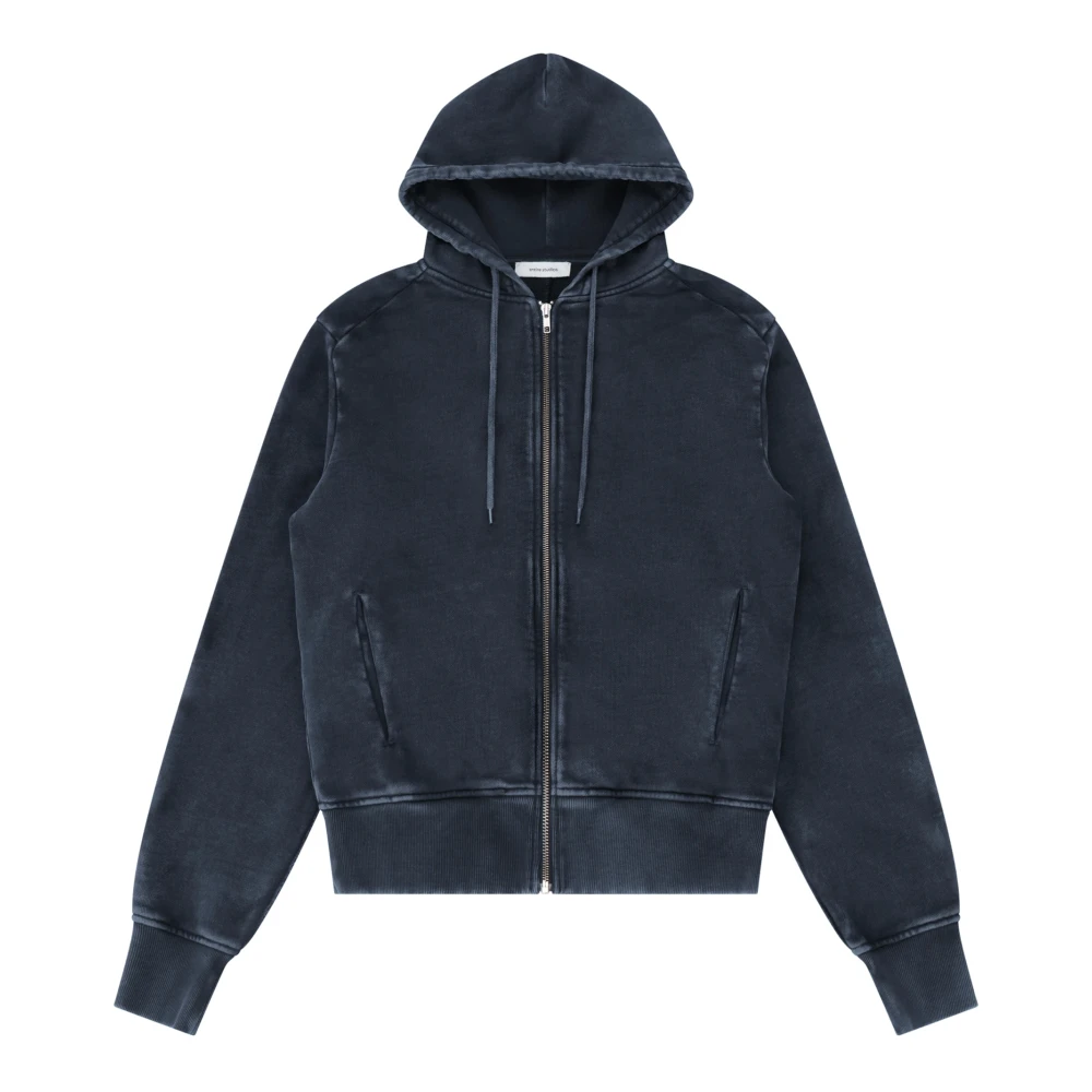 Entire Studios Women's Navy Slim Zip Up Hoodie - Woman Sweatshirts Xl - Image 2