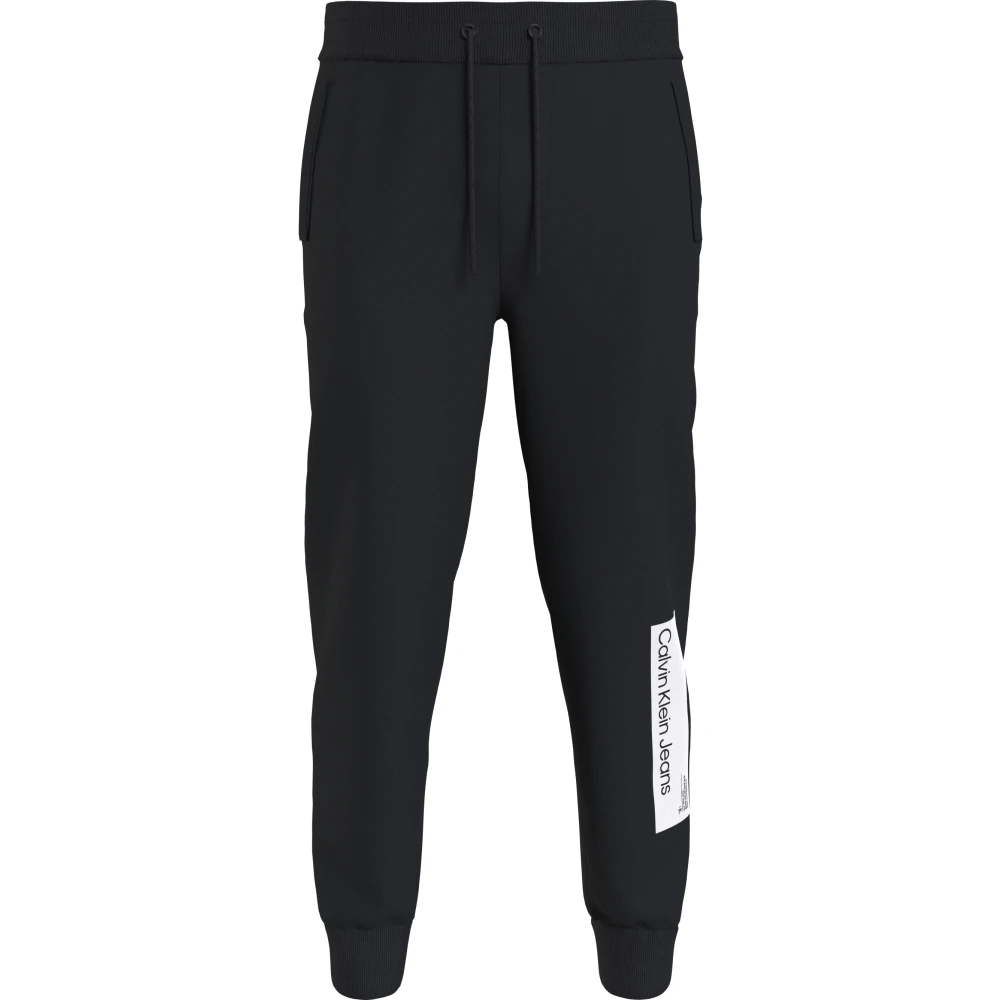 Calvin Klein Men's Black Logo Jumpsuit Fleece Trousers - Sweatpants - Xl - Trousers