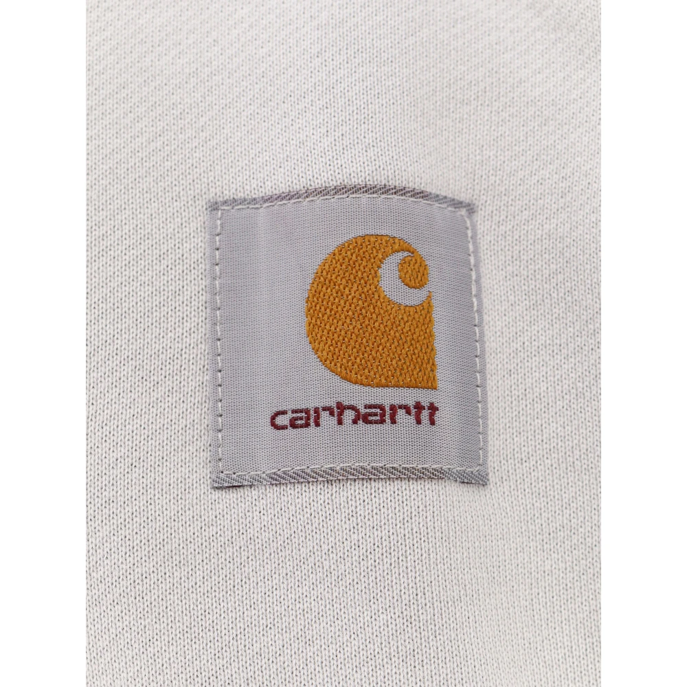 Carhartt WIP Katoenen sweatshirt met logopatch en capuchon Gray Heren