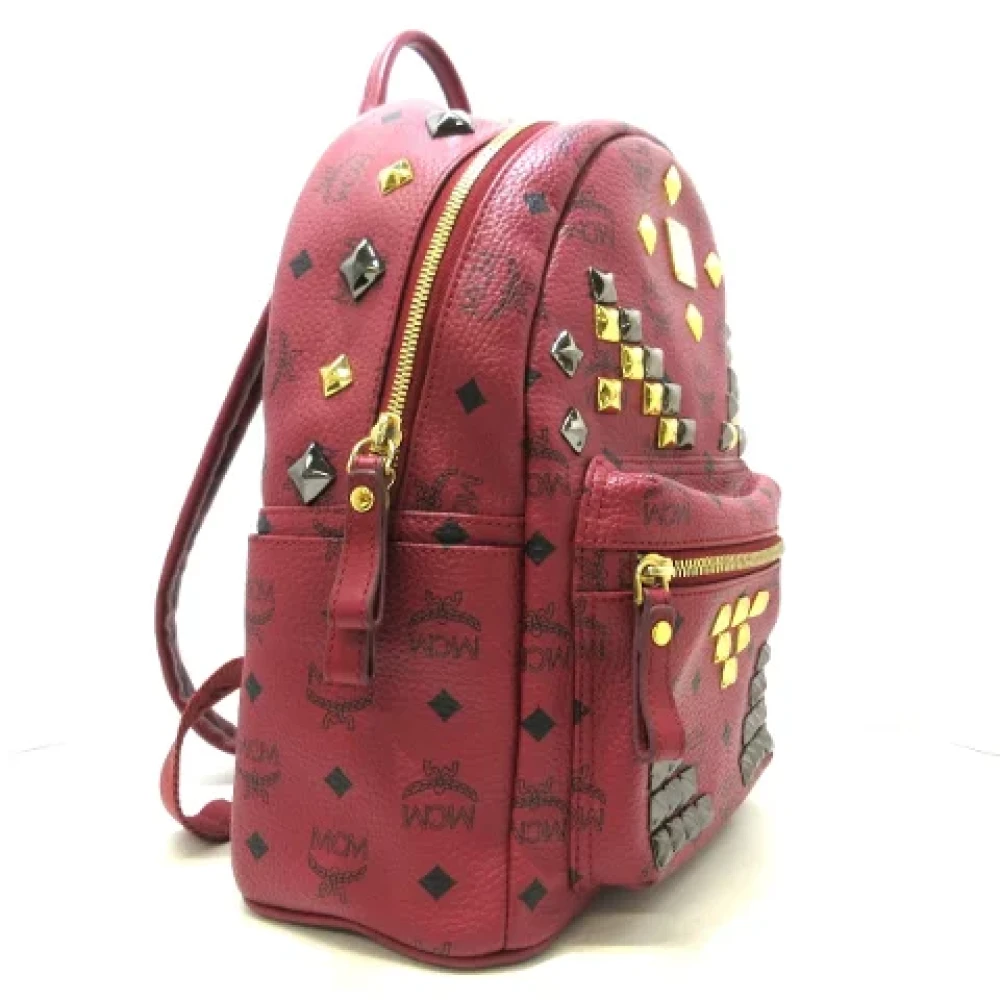 MCM Pre-owned Canvas backpacks Red Dames