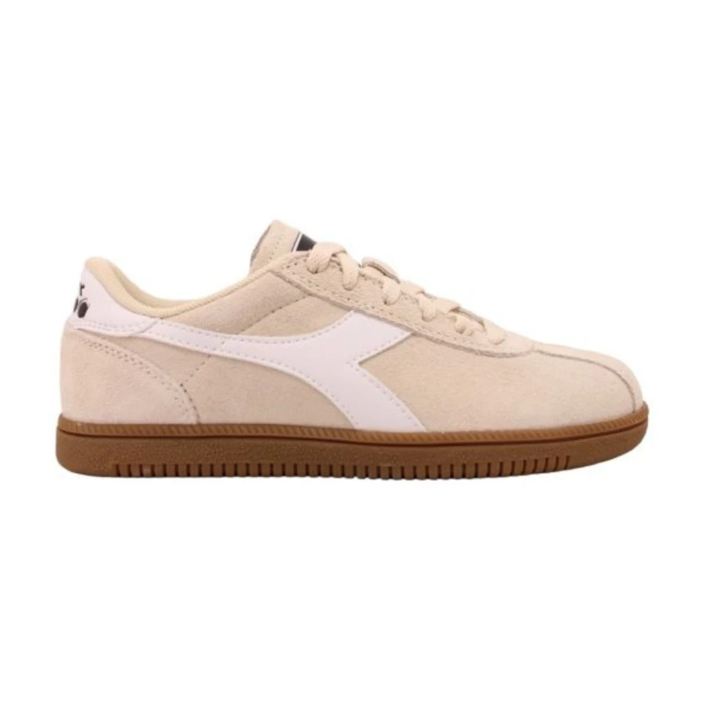 Diadora Men's Beige Sneakers, 8 Uk, Retro Leather Sneaker
