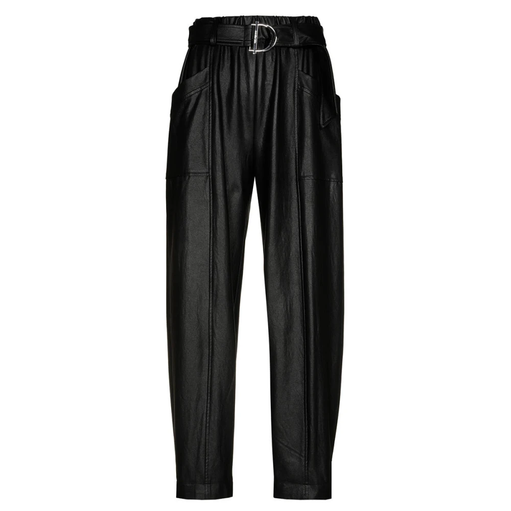 Caroline Biss Eco Lederen Comfort Broek Black Dames