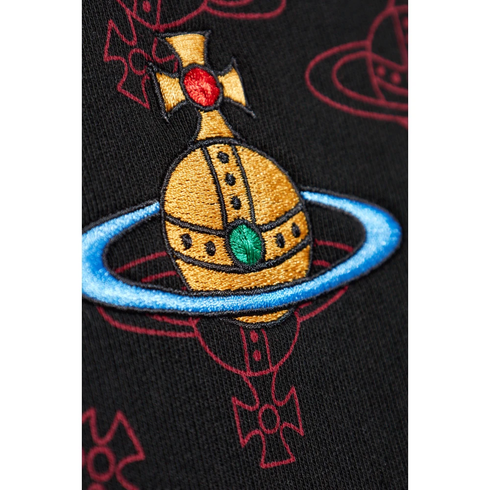 Vivienne Westwood Oversize logo T-shirt Black Heren