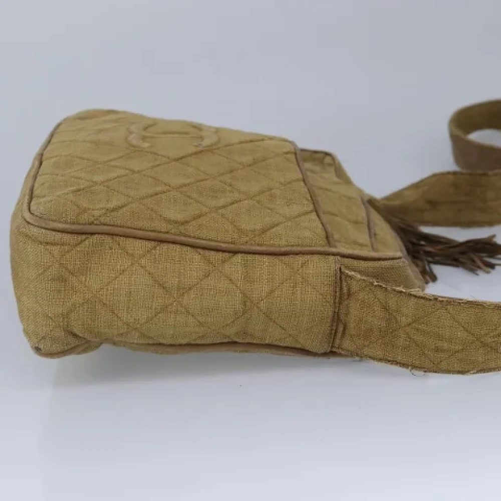 Chanel Vintage Pre-owned Canvas chanel-bags Beige Dames