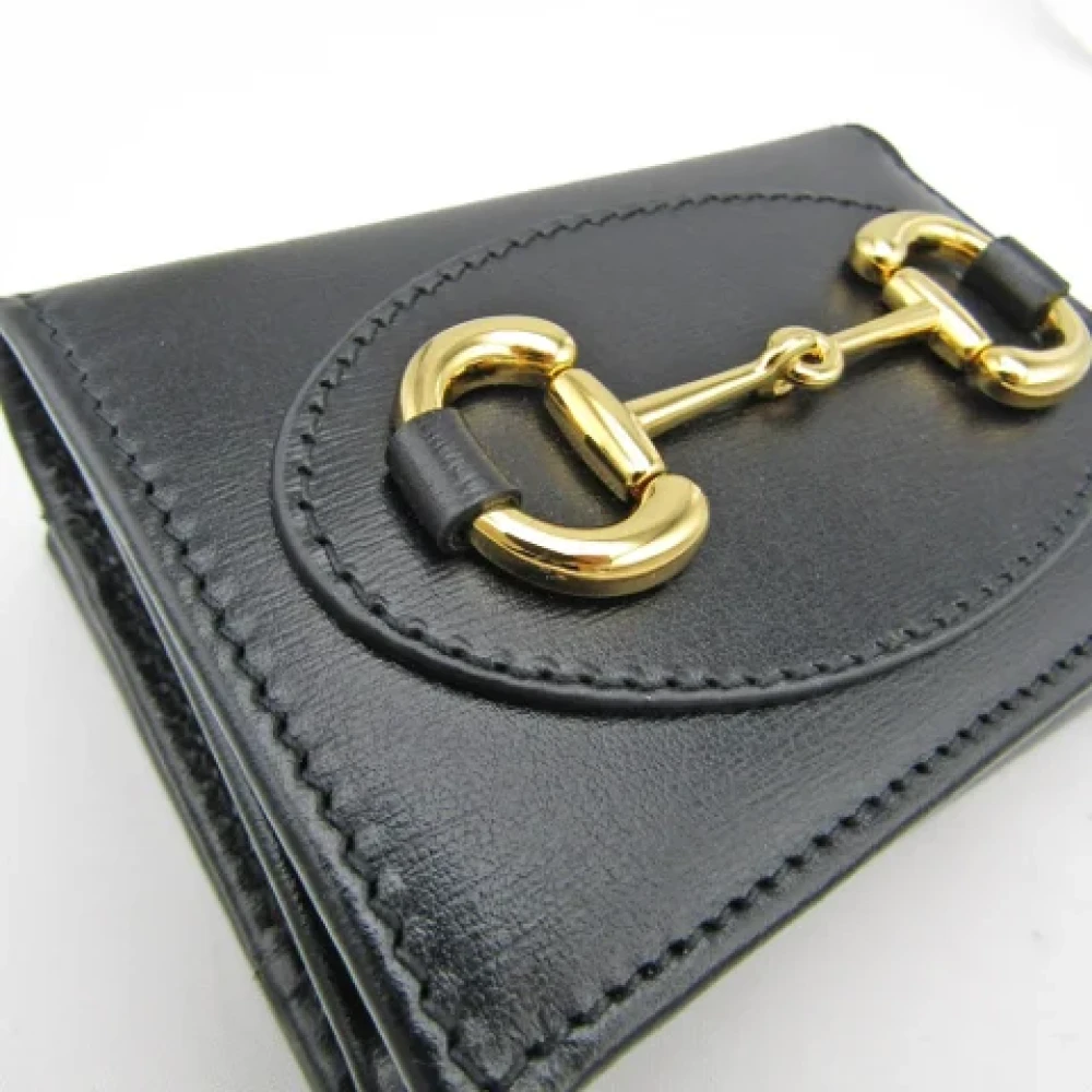 Gucci Vintage Pre-owned Leather wallets Black Dames