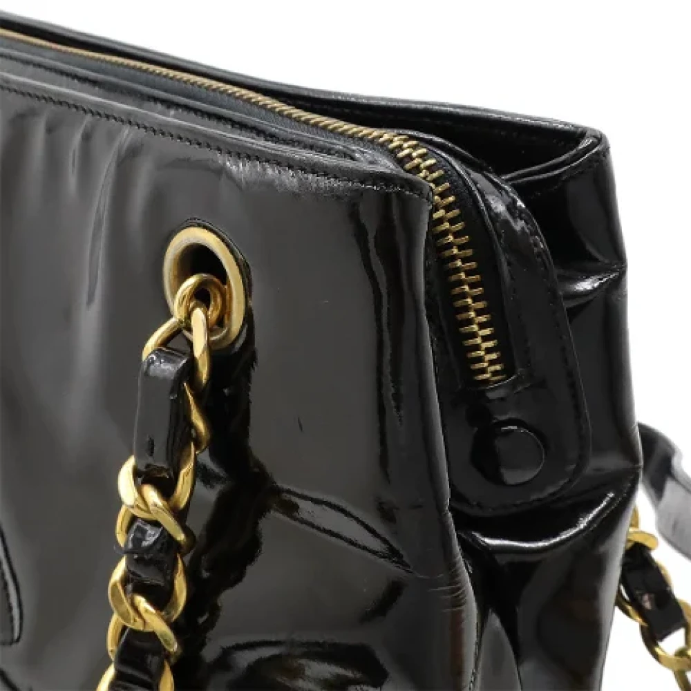 Chanel Vintage Pre-owned Leather totes Black Dames