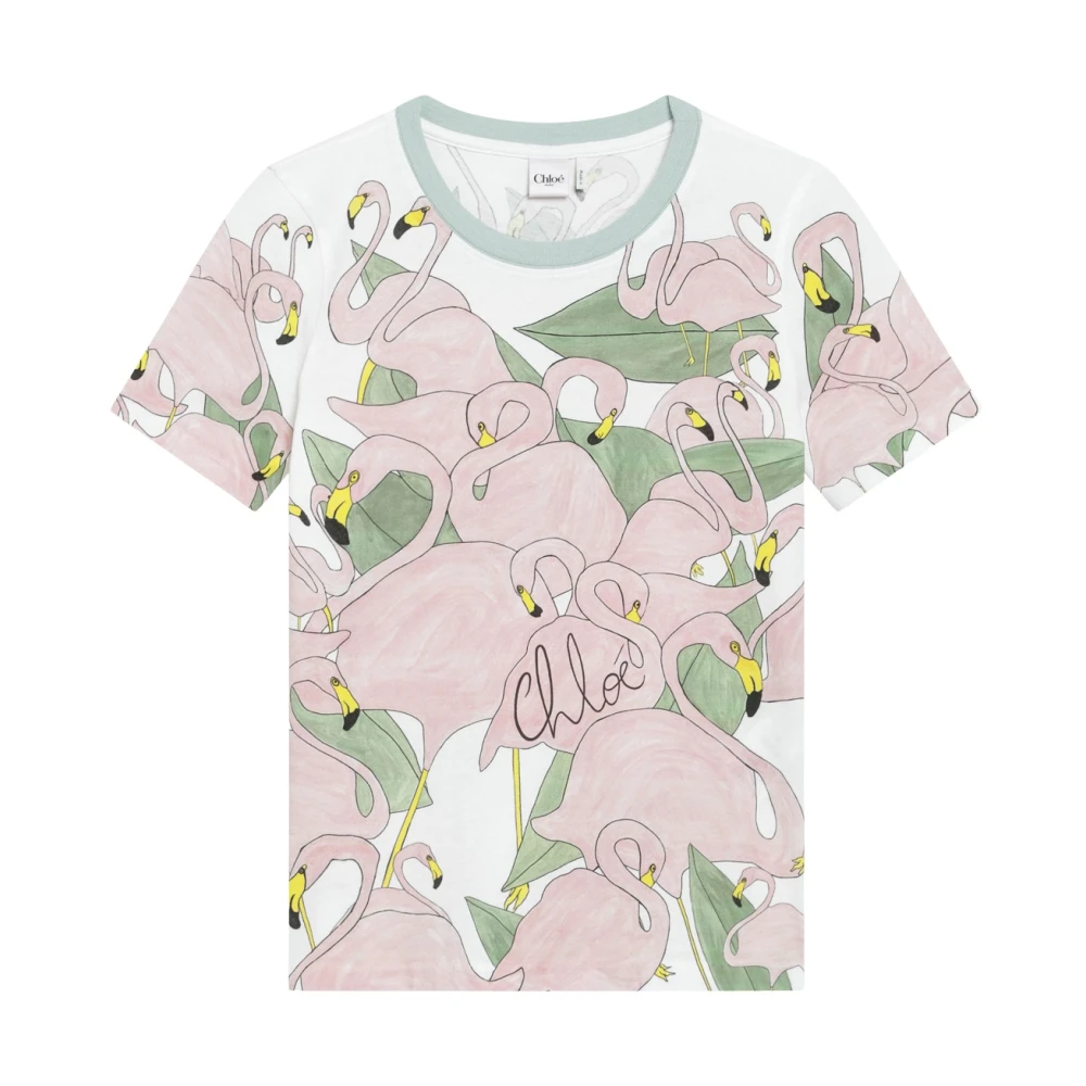 Chloe Women's White Printed Cotton Jersey T-Shirt UK Size 10 - Mytheresa - Image 2