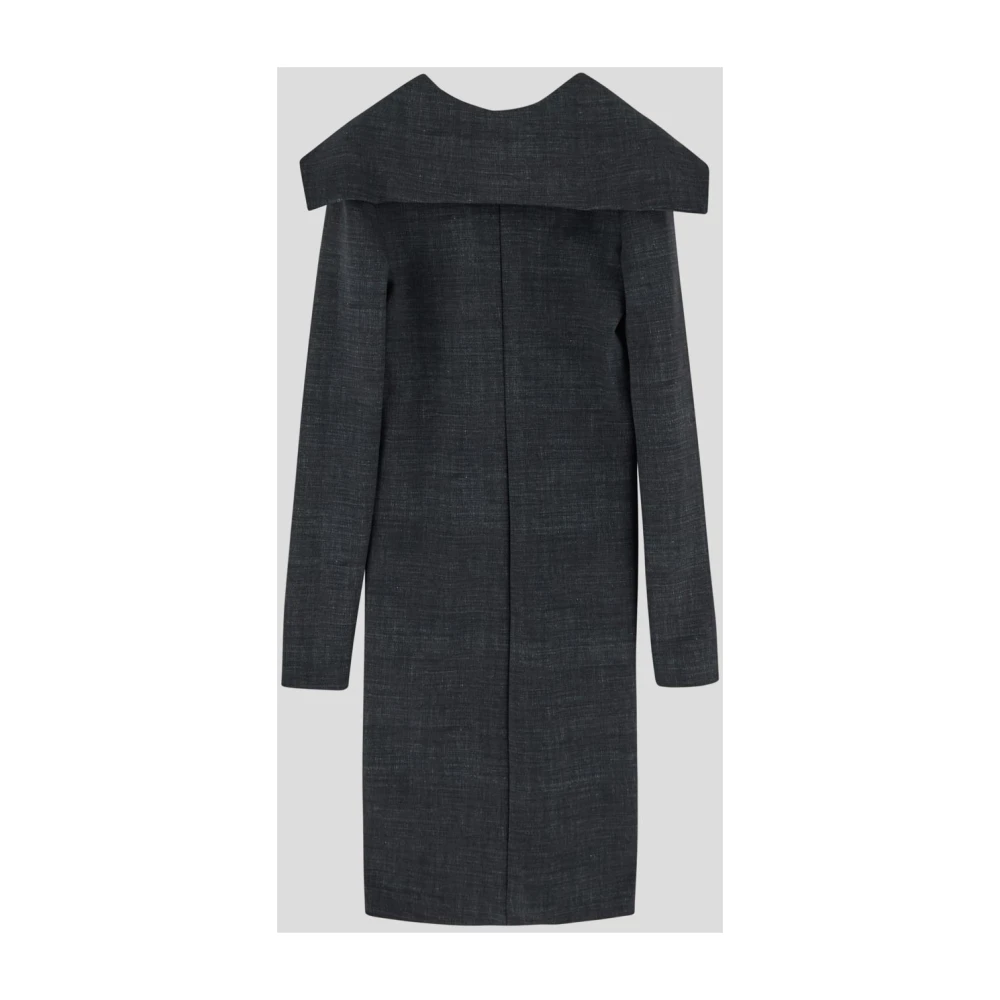 Philosophy di Lorenzo Serafini Elegante Crewneck Jurk van Polyamide Black Dames