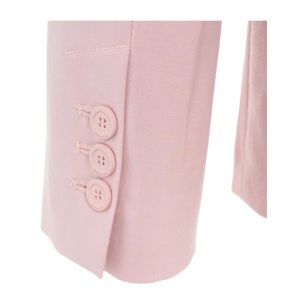 Semicouture Roze Blazer Verhoog Stijl Chic Laagjes Pink Dames