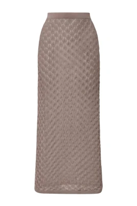 Fannie Pointelle Stickad Maxikjol