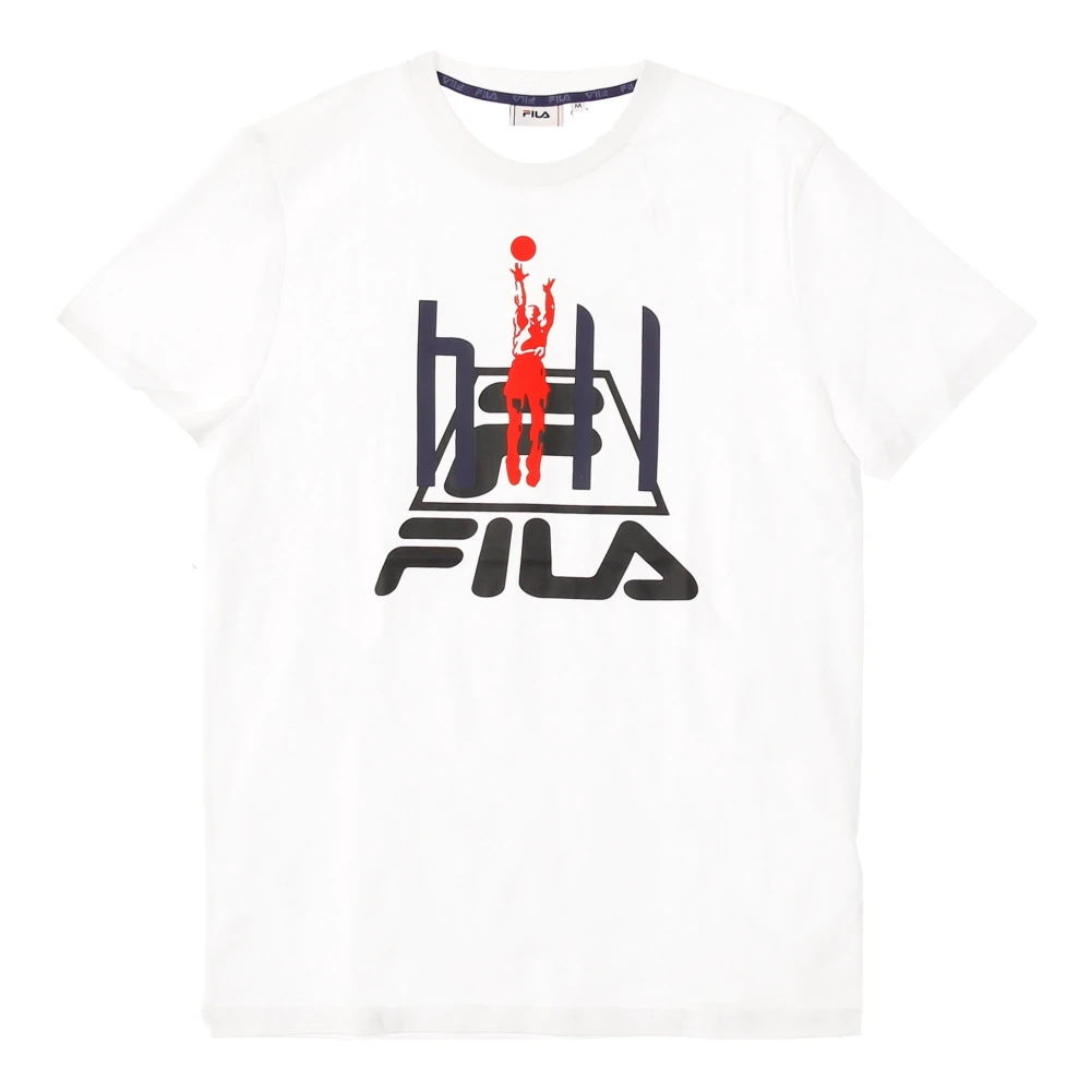 Fila Wit Crew Neck T-Shirt White Heren