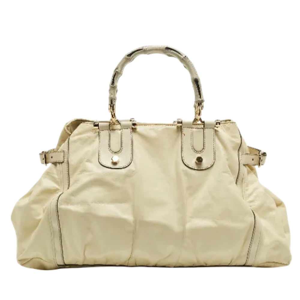 Gucci Vintage Pre-owned Leather gucci-bags Beige Dames