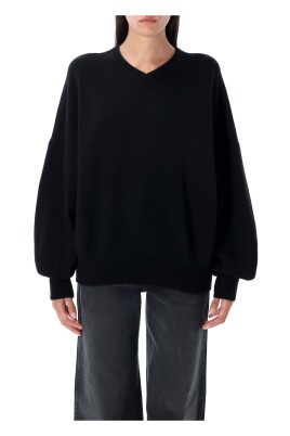 pull-en-tricot-noir-col-en-v-aw25
