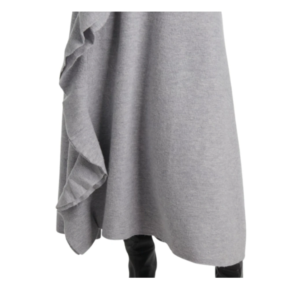 Ulla Johnson Elastische Taille Heather Grey Wollen Rok Gray Dames