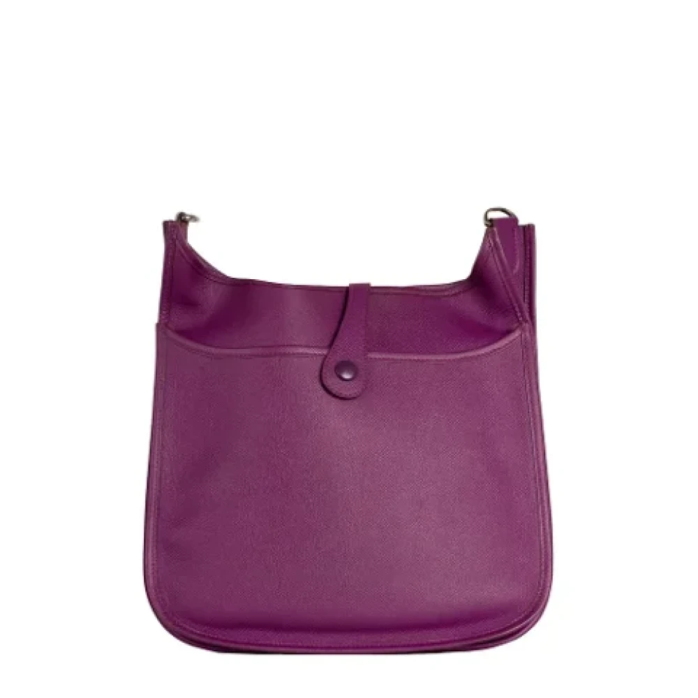 Hermès Vintage Pre-owned Leather shoulder-bags Purple Dames