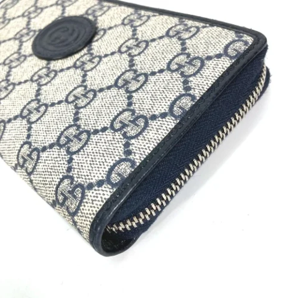 Gucci Vintage Pre-owned Canvas wallets Blue Dames