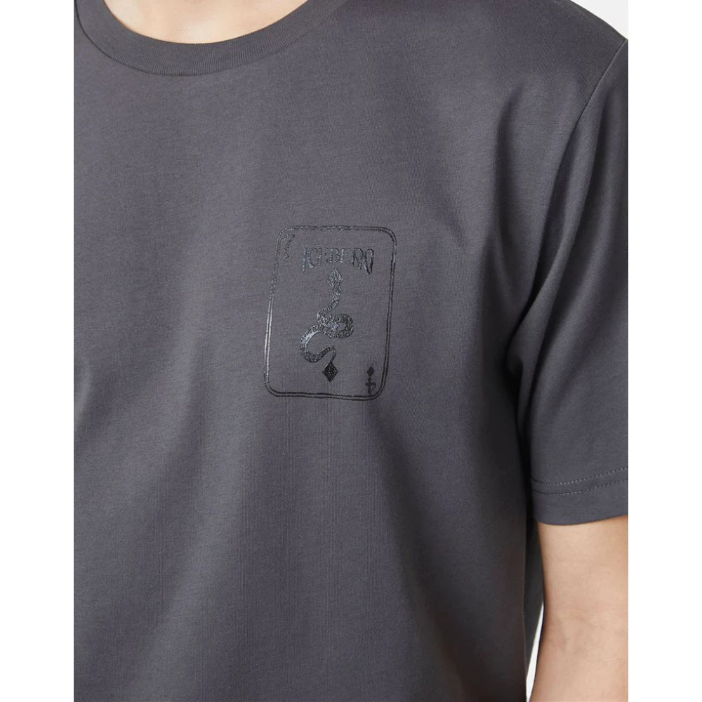 Iceberg T-shirt met korte mouwen met prints en borduursels Gray Heren