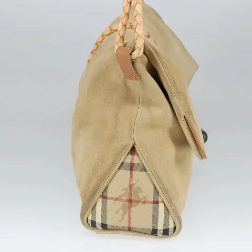 Burberry Vintage Pre-owned Leather shoulder-bags Beige Dames