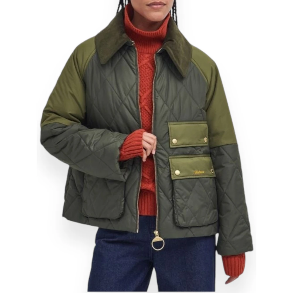 Barbour Gewatteerde buitenkleding jas Green Dames