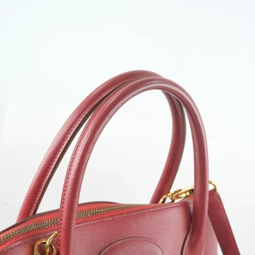 Hermès Vintage Pre-owned Leather handbags Red Dames