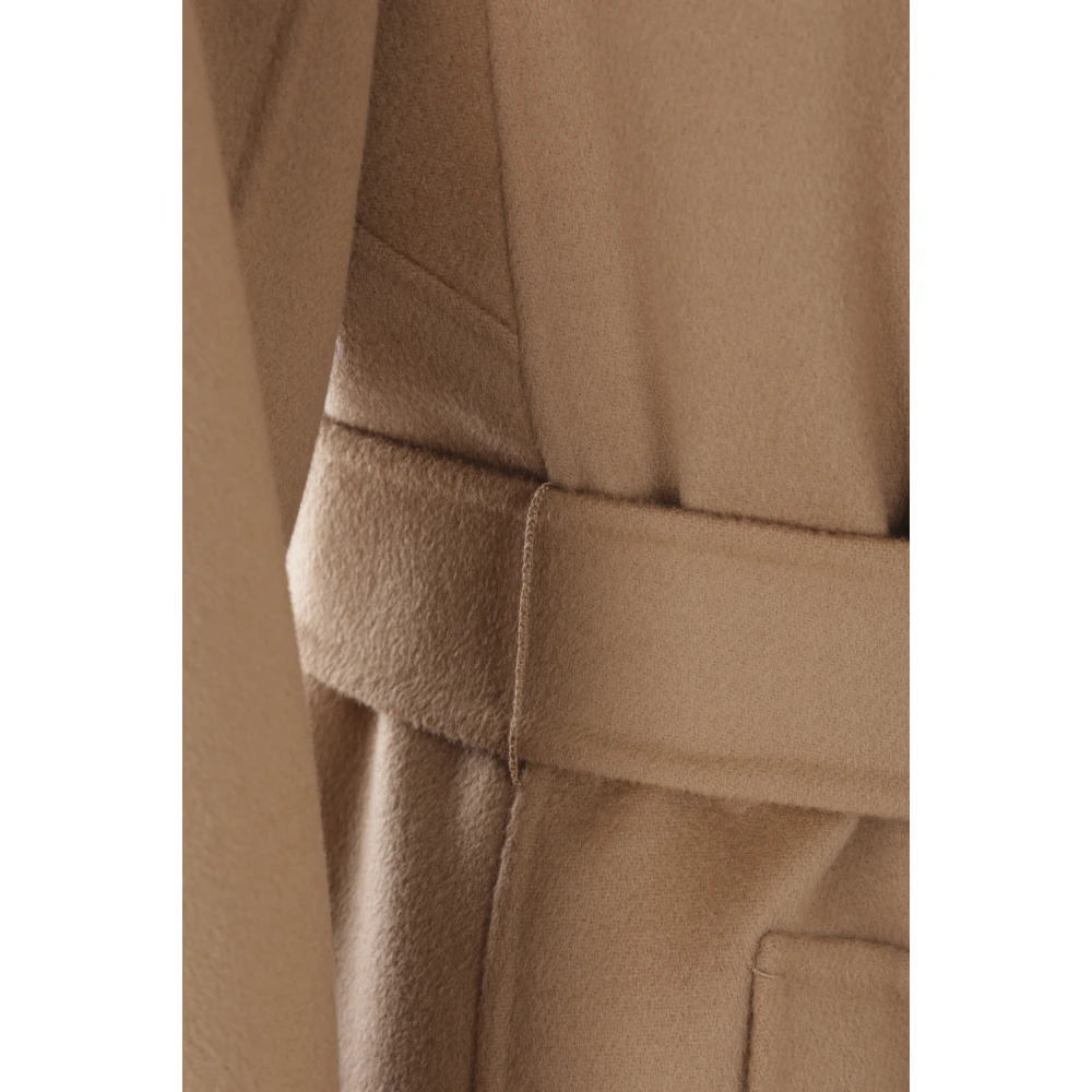 Max Mara Bruine Wollen Omslagjas Brown Dames