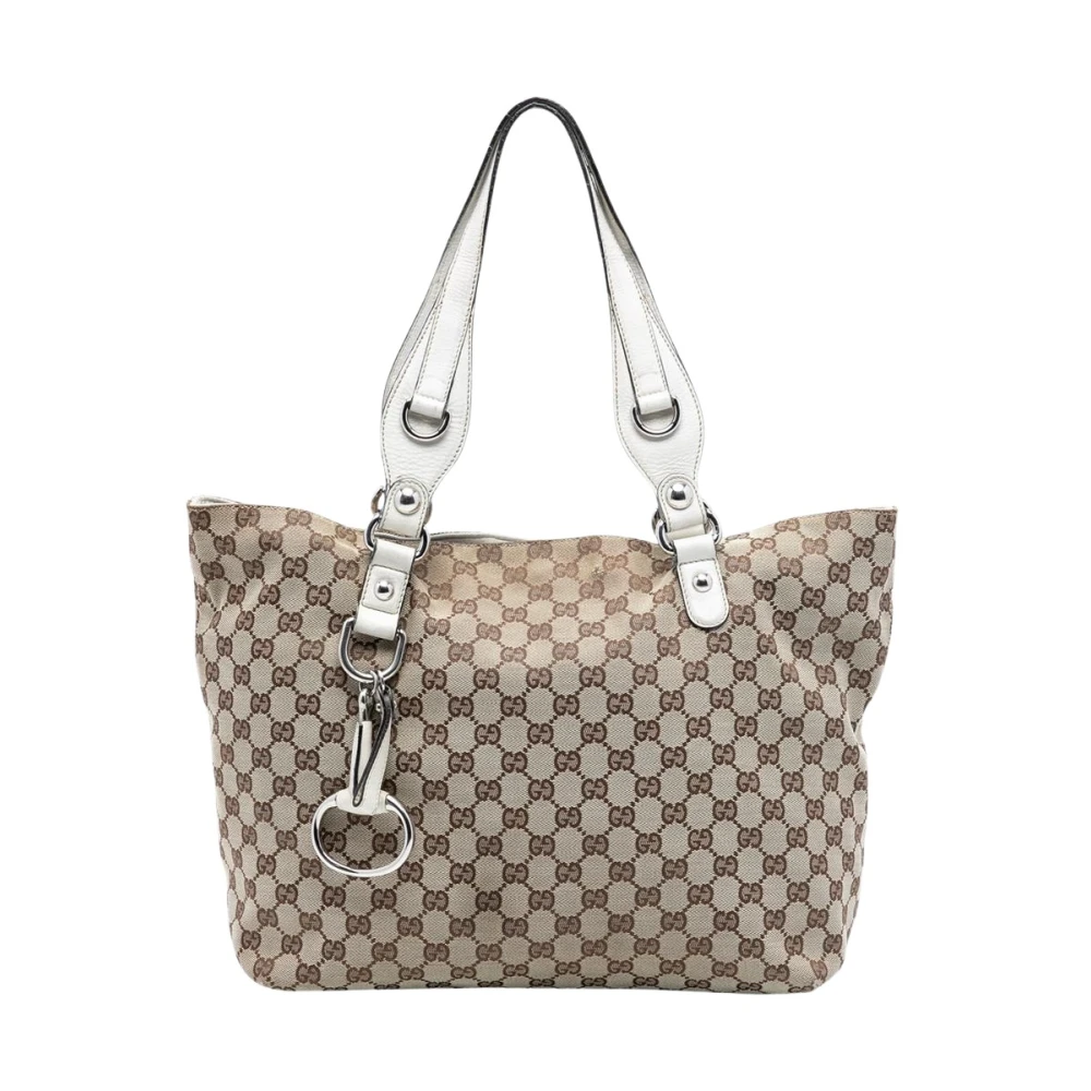 Gucci Vintage Women's Brown Pre-Owned Vintage Monogram Canvas Tote Bag