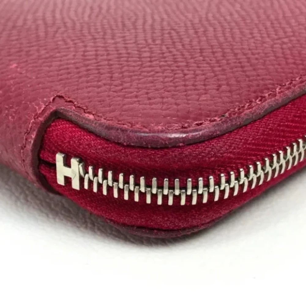 Hermès Vintage Pre-owned Leather wallets Red Dames
