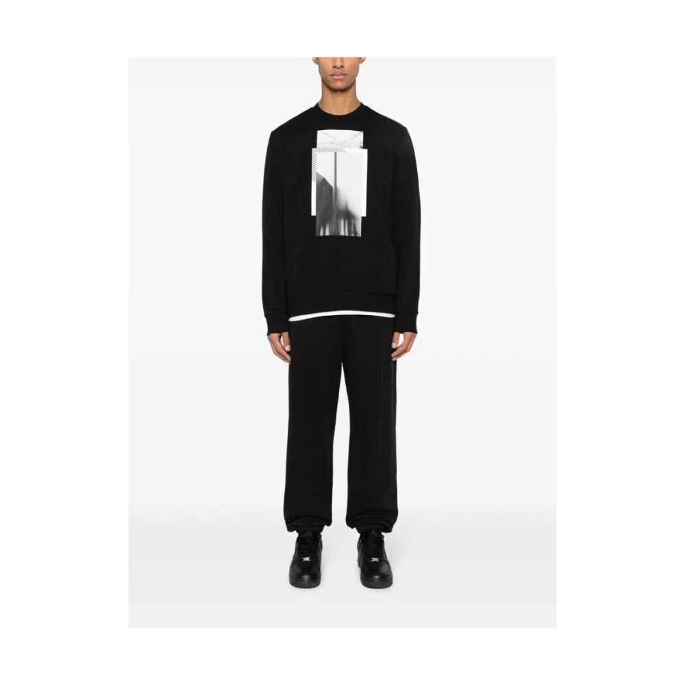 Hugo Boss Grafische Print Sweatshirt Black Heren