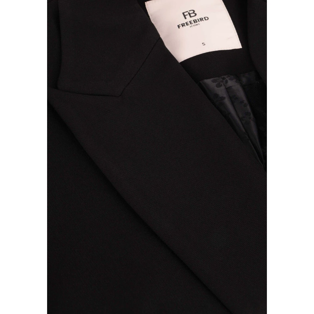 Freebird Zwarte Puff Blazer Lavina Stijl Black Dames