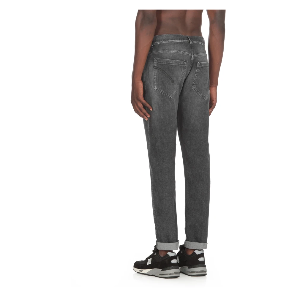 Dondup Zwarte Skinny Katoenen Heren Jeans Black Heren
