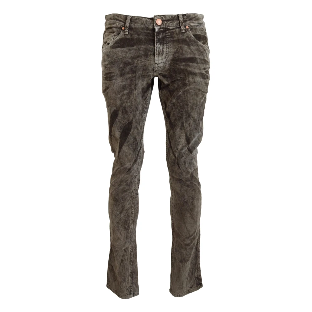 Acht Gray Slim Fit Jeans, Male, M, Corduroy Trousers