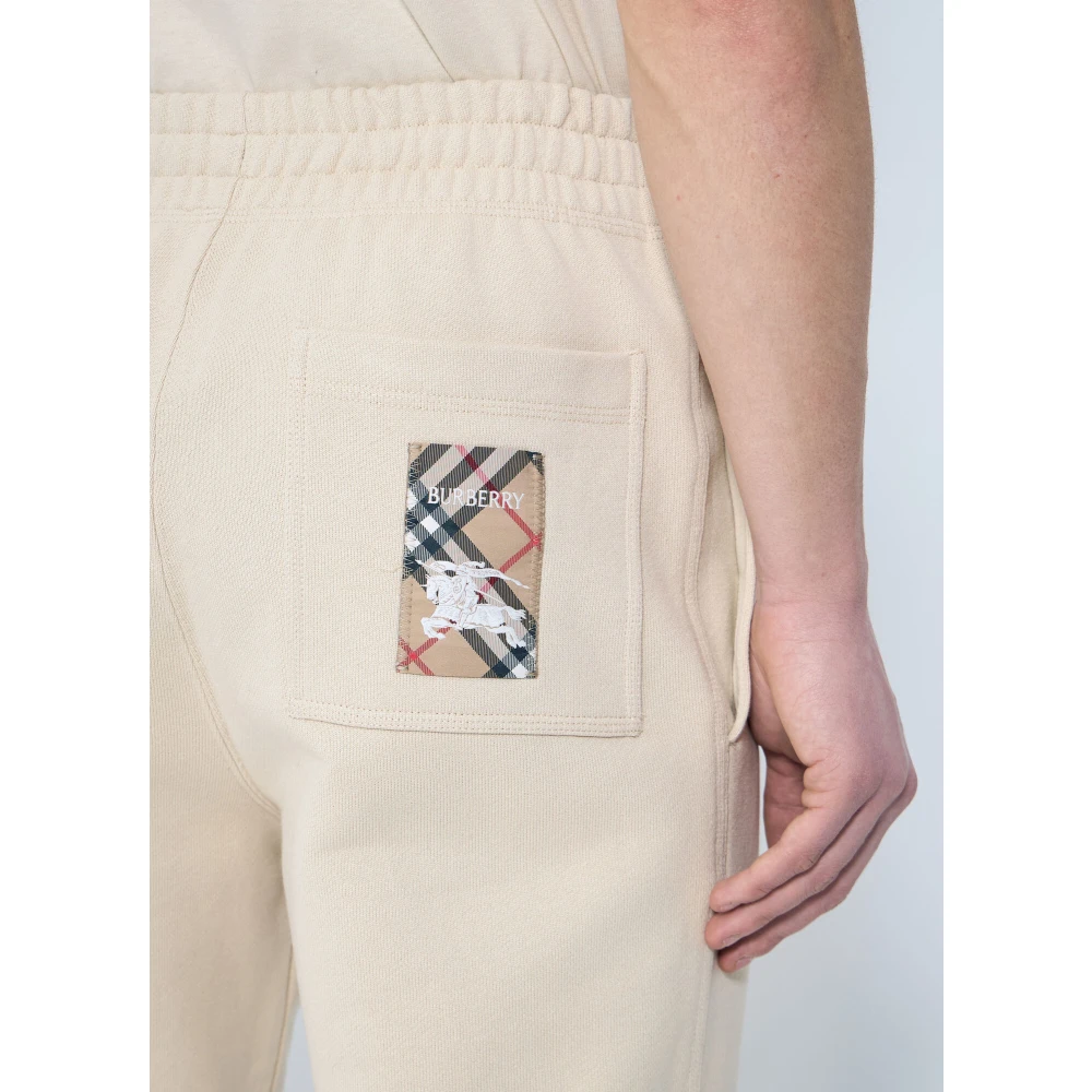 Burberry Logo Patch Track Pants Beige Heren