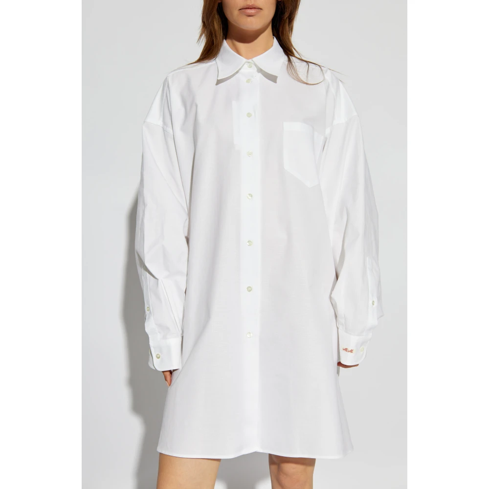 Maison Margiela Oversized Cut Shirt White Dames