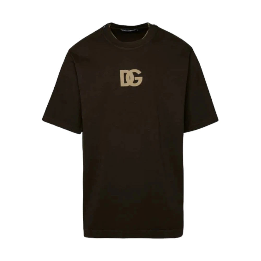 Dolce & Gabbana Donkerbruine T-shirts en Polos Brown Heren