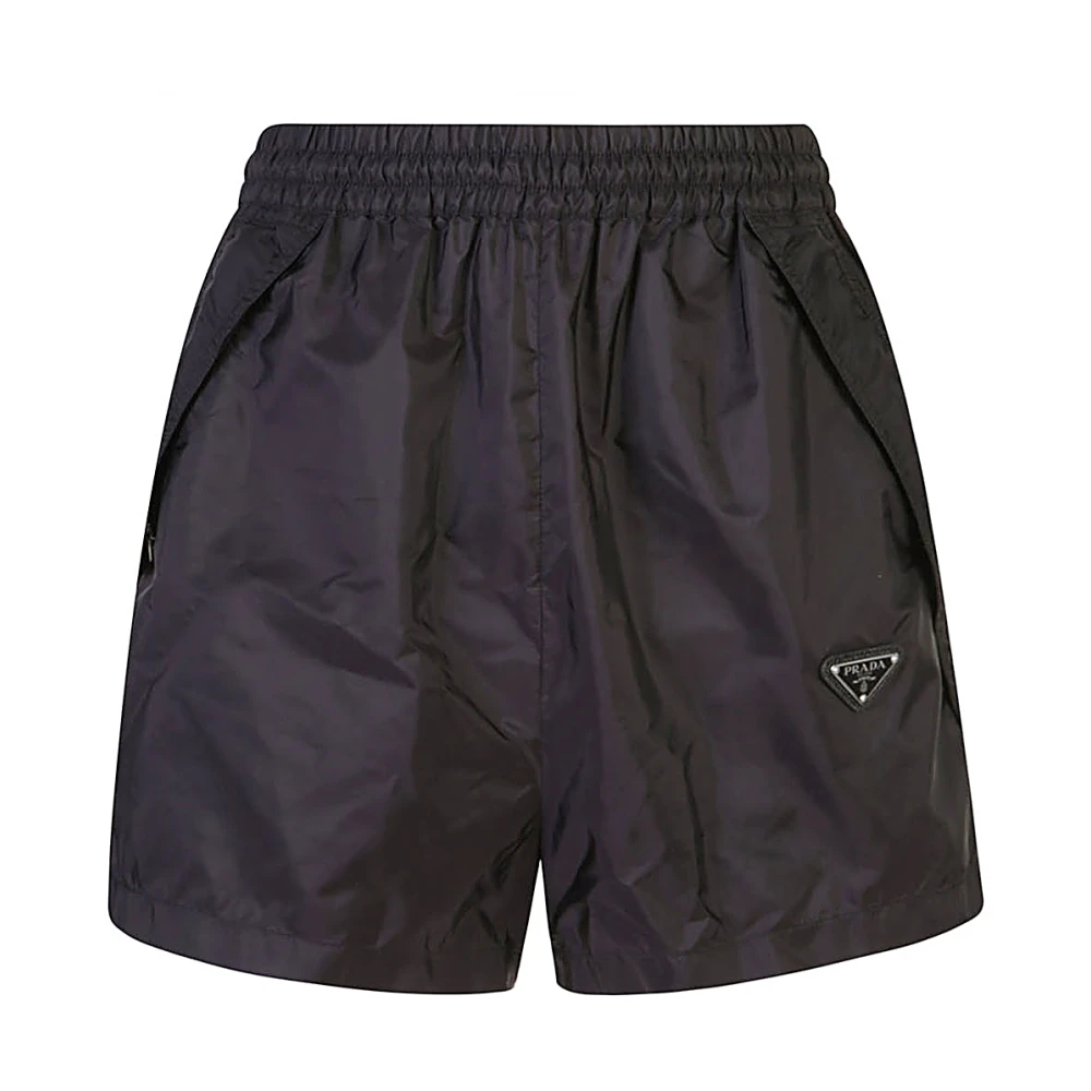Prada Zwarte Bermuda Shorts Verhoog Zomergarderobe Black Dames