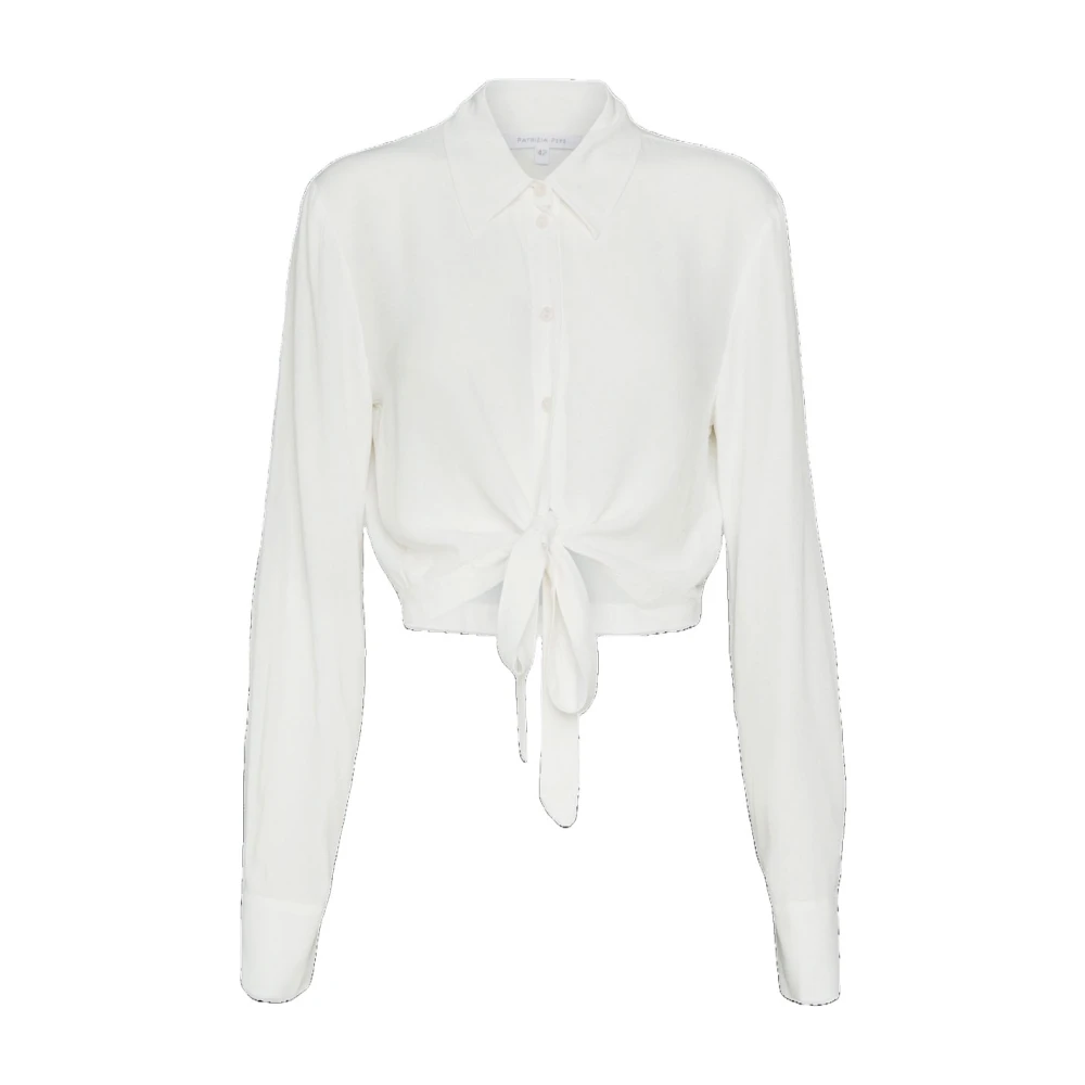 PATRIZIA PEPE Witte Viscose Blouse White Dames